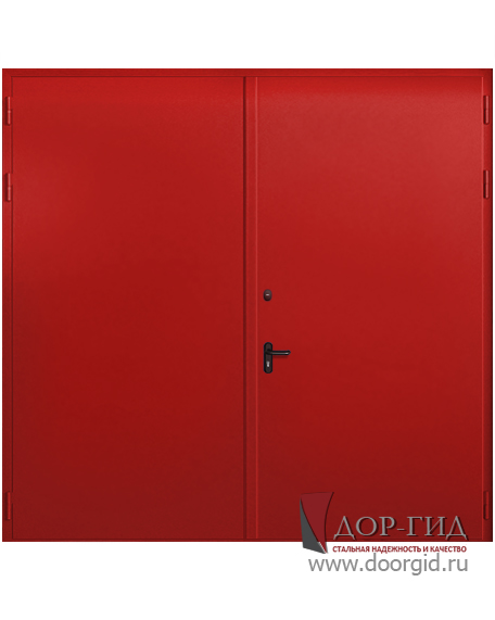 Противопожарные ворота RAL 3002 (с дополнительным замком)